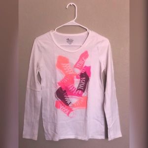Pink Shoes Girls Long Sleeve Shirt